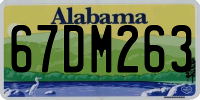 AL license plate 67DM263