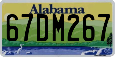 AL license plate 67DM267