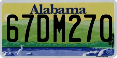 AL license plate 67DM270