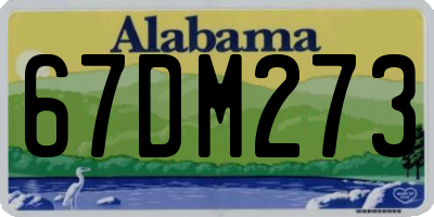 AL license plate 67DM273