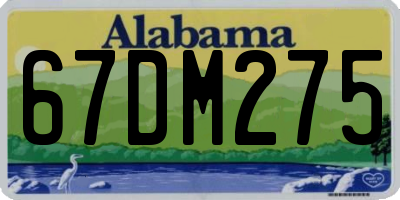 AL license plate 67DM275