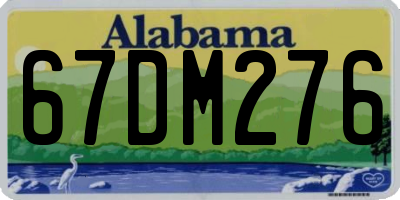 AL license plate 67DM276