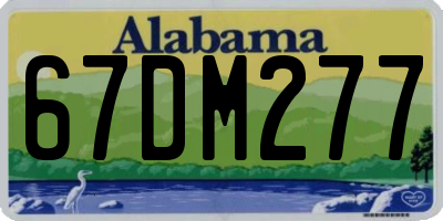 AL license plate 67DM277