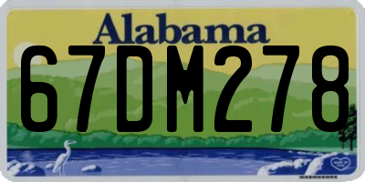AL license plate 67DM278