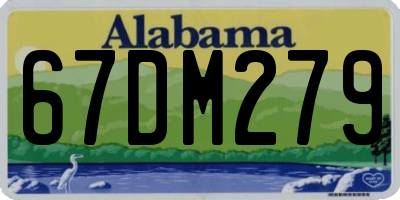 AL license plate 67DM279
