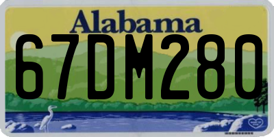 AL license plate 67DM280