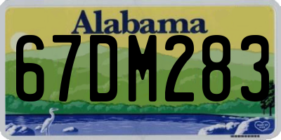 AL license plate 67DM283