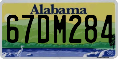 AL license plate 67DM284