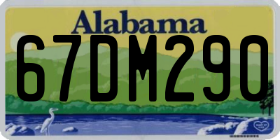 AL license plate 67DM290