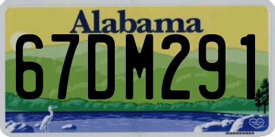 AL license plate 67DM291