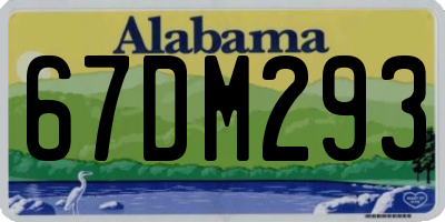 AL license plate 67DM293