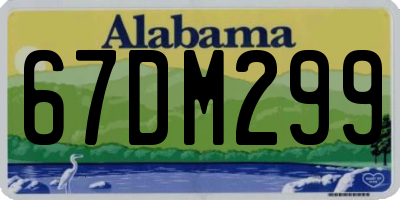 AL license plate 67DM299