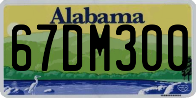 AL license plate 67DM300