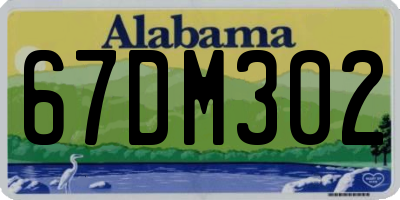 AL license plate 67DM302