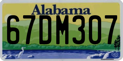 AL license plate 67DM307