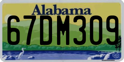 AL license plate 67DM309