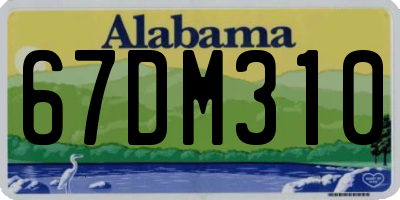 AL license plate 67DM310