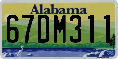 AL license plate 67DM311