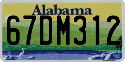AL license plate 67DM312