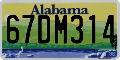 AL license plate 67DM314