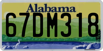 AL license plate 67DM318