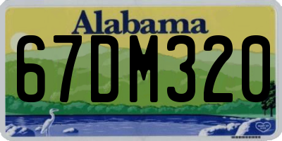 AL license plate 67DM320