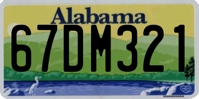 AL license plate 67DM321