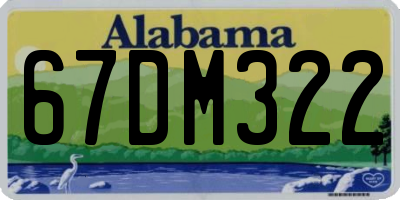 AL license plate 67DM322