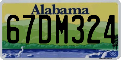 AL license plate 67DM324