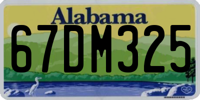 AL license plate 67DM325