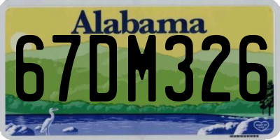 AL license plate 67DM326