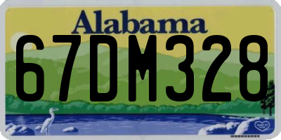 AL license plate 67DM328