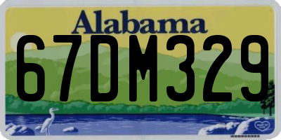 AL license plate 67DM329