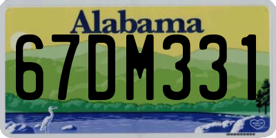 AL license plate 67DM331