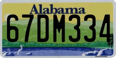 AL license plate 67DM334