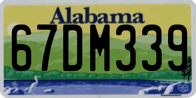 AL license plate 67DM339