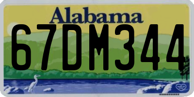 AL license plate 67DM344