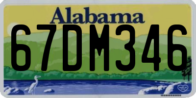 AL license plate 67DM346