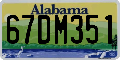 AL license plate 67DM351