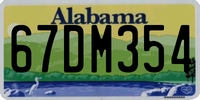 AL license plate 67DM354