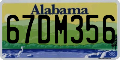 AL license plate 67DM356