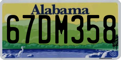 AL license plate 67DM358