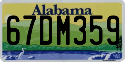AL license plate 67DM359