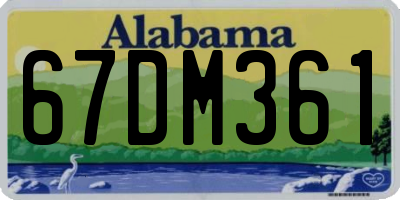 AL license plate 67DM361