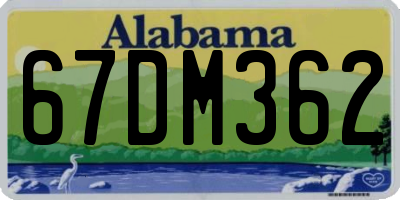 AL license plate 67DM362