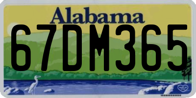 AL license plate 67DM365