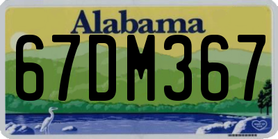 AL license plate 67DM367