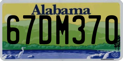 AL license plate 67DM370