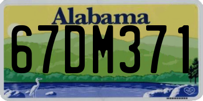 AL license plate 67DM371
