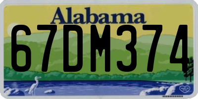 AL license plate 67DM374